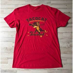 Chuy's TACOCAT T-shirt Tee sz M EUC